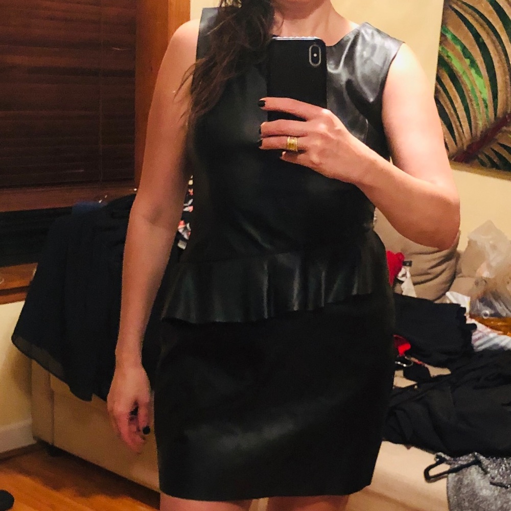 Zara faux leather dress